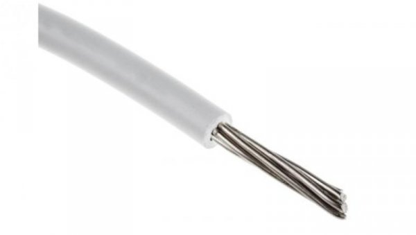 Przewód jednożyłowy linkowy, Przewód instalacyjny, 0,13 mm², 7/0,16 mm, 26 AWG, PVC, 300 V, Biały, dł. 100m, RS PRO