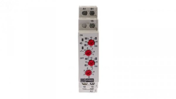 Timer Relay Wielofunkcyjne funkcyjny 0.1 s → 100h SPDT 1-stykowy SPDT 12 → 240V ac/dc
