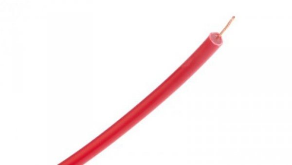 Przewód jednożyłowy linkowy, EHT, 0,5 mm², 7/0,3 mm, 15 AWG, Polietylen, 25 kV DC, Czerwony, dł. 25m, RS PRO