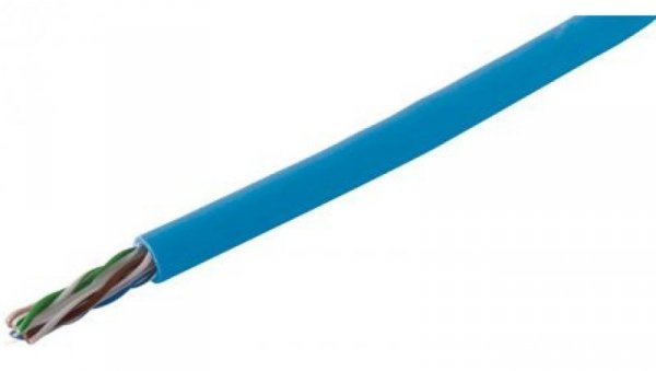 Kabel kategorii 6, l. żył: 8rozmiar: 0,57 mm Niebieski, Niezakończony literał/Niezakończonymdł.: 305m, śr.: 6.3mm, mat.