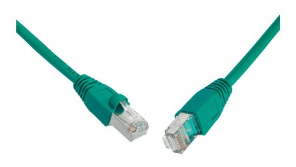 Patchcord CAT6 SFTP PVC 1m zielony snag-proof C6-315GR-1MB