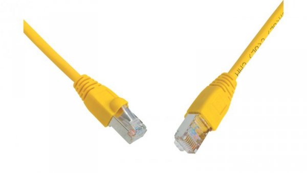 Patchcord CAT6 SFTP PVC 1m żółty snag-proof C6-315YE-1MB