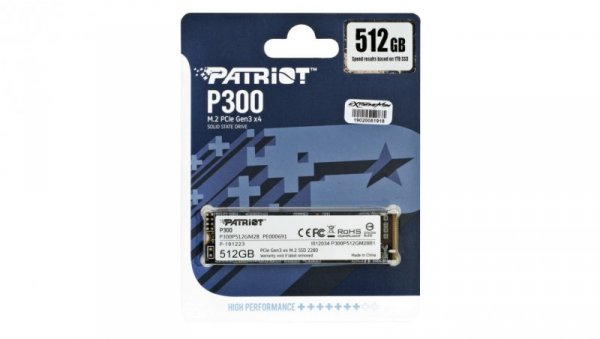 SSD Patriot P300 M.2 PCI-Ex4 NVMe 512GB 1,7GB/s