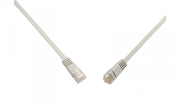 Patchcord płaski CAT6 UTP LSOH 10m szary non-snag-proof C6-111GY-10MB