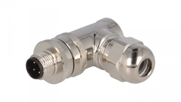 Złącze okrągłe M12 męskie kątowe ekranowane 4pin 250V PG9 T4113512041-000