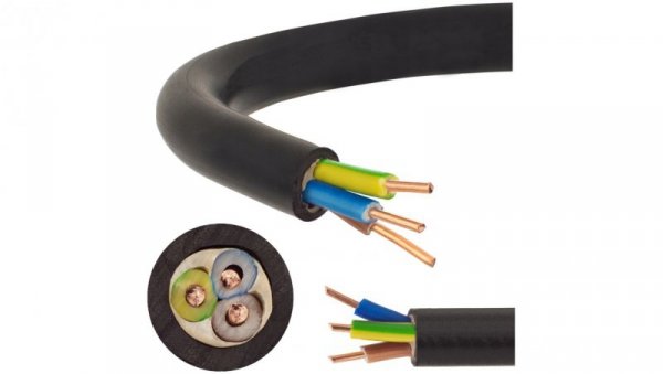 Kabel prądowy YKY 0,6/1kV 3x1,5 drut do ziemi Elektrokabel /100m/