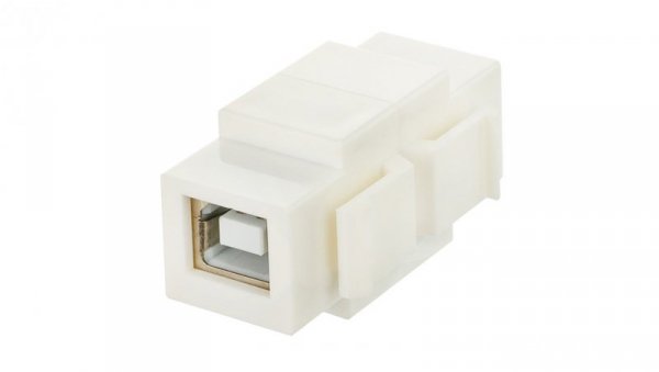 Gniazdo komputerowe USB 2.0 A / B moduł typu keystone biały Mediabox