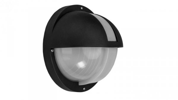 Oprawa EMI, LED, 12W, 4000K, 1200lm, czarna-polipropylen, klosz matowy-poliwęglan, IP44, IK10, osłona A21205CZ-MP