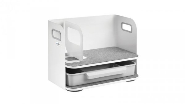 Organizer biurkowy z szufladą Ergo Office, biały, max. 10kg, ER-440