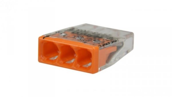 Szybkozłączka 3x 0,5-2,5mm2 na drut 450V/24A ORYGINALNA woreczek 10szt. 2273-203