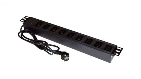 Listwa zasilająca rack 19 cali PDU gniazdo 9 x IEC320 C13 wtyk CEE 7/7