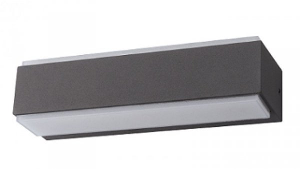 Kinkiet LED 16W 800lm 4000K/neutralna IP54 zewnętrzny aluminium + poliwęglan antracyt VILA 16W Anthracite NW GXPS071