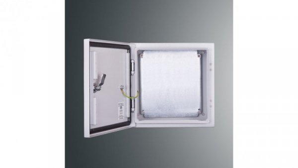 Obudowa n/t z płytą montaż PSH 303015 PROFIT 300x300x150 IP65 IK10 RAL7035 zamek herm.-D5