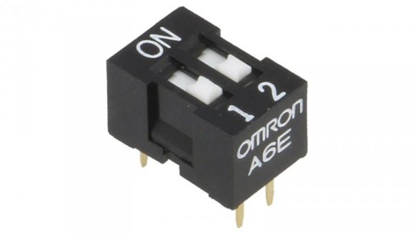 Przełącznik DIP-SWITCH Ilość sekcji 2 ON-OFF 0,025A/24VDC A6E-2101-N