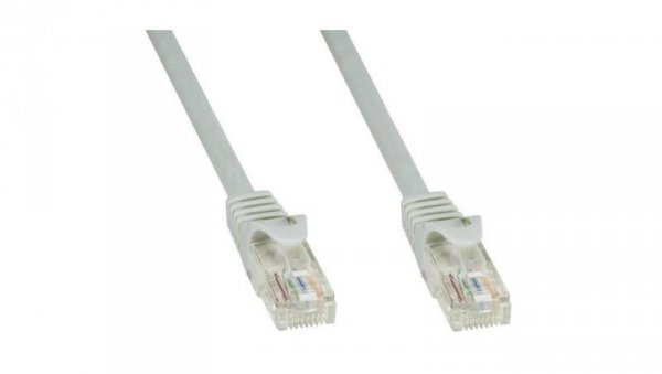 Patch cord Cat6 UTP 5m szary CCA