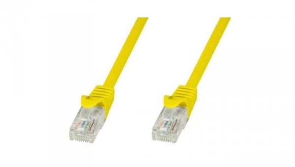 Patch cord Cat5e UTP 10m żółty CCA