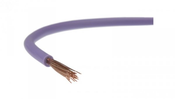 Przewód instalacyjny H05V-K / LgY 1 500V fioletowy linka giętka Elektrokabel /100m/