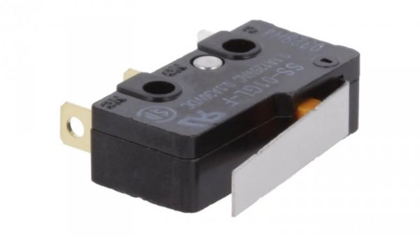 Mikroprzełącznik SNAP ACTION z dźwignią SPDT 0,1A/125VAC SS-01GL-F