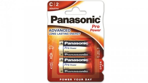 Bateria alkaliczna LR14 C 1,5V Panasonic ProPower BLISTER 2szt.