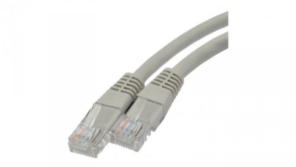 Patchcord UTP kat.5e kabel sieciowy LAN 2x RJ45 linka szary 1m