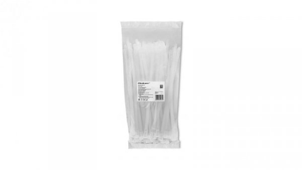 Qoltec Opaski zaciskowe wielorazowe/trytki 7.2*250mm Nylon66 UV Białe