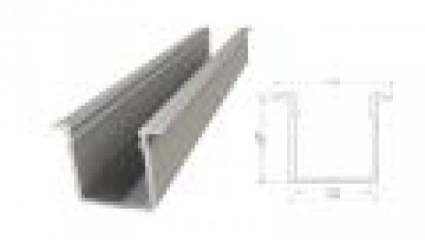 Wpuszczany profil ALU anoda srebrny 15x16mm 3000mm GROOVE anoda silver
