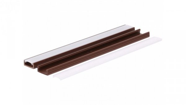 Profil led PCV Line Slim 16x7 3m brązowy ML