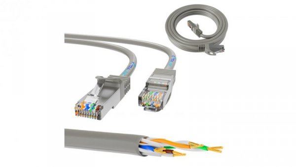 Patchcord LAN Miedź Kabel sieciowy skrętka Extralink Kat.5e UTP 2m