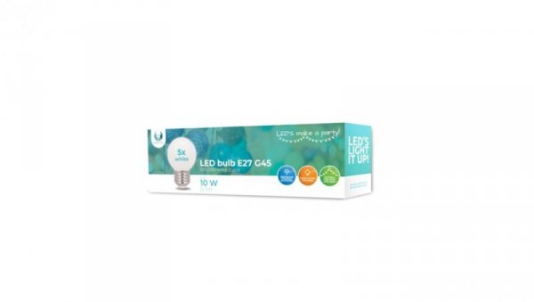 Żarówka LED E27 G45 2W 230V biała neutralna 5 sztuk Forever Light