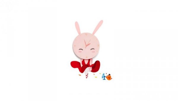 Lampka dziecięca BUNNY LED CLOCK 0,6W LED ML148 Milagro