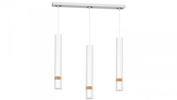 Lampa wisząca JOKER WHITE/WOOD 3xGU10 MLP6302 Milagro
