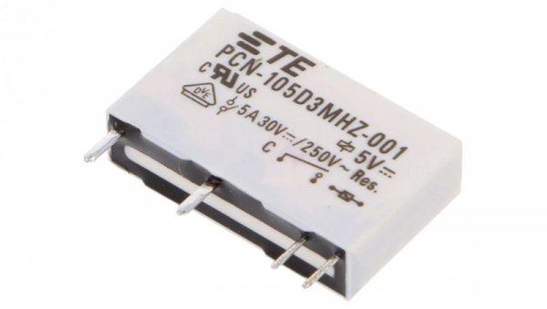 Przekaźnik elektromagnetyczny SPST-NO 5VDC 5A PCB 1721441-2