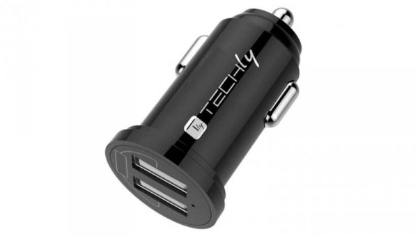 Samochodowa Mini Ładowarka 2x USB 5V 2.4A/12W Techly
