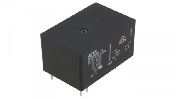 Przekaźnik elektromagnetyczny DPST-NO 24VDC 30A PCB 1-1393212-0