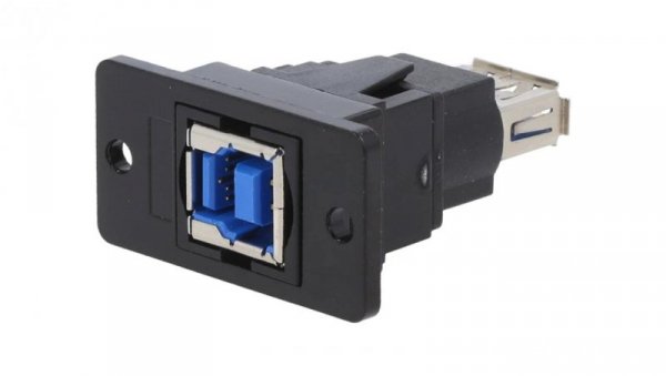 Adapter USB A - USB B 3.0 gniazdo SLIM złocony CP30606NMBX1