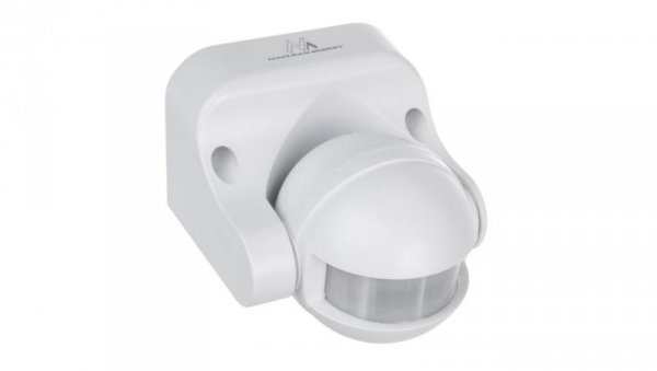Czujnik ruchu PIR Maclean, na podczerwień, IP44, biały, zasięg 12m, max. obciążenie 800/1200W, MCE358 W
