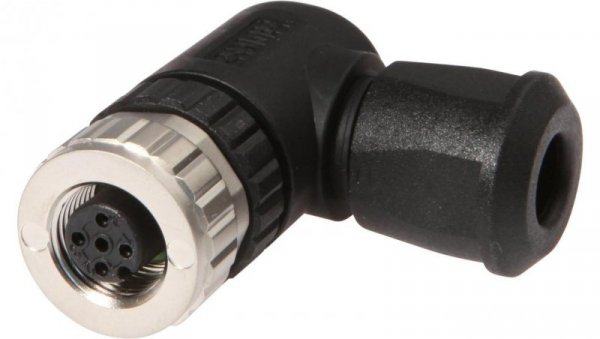 VK003520, Gniazdo kablowe, złącze śrubowe, Ø4-8mm, 7.5A, 250V, -30-130C, M12 żeńskie 4pin, IP67, PA 6