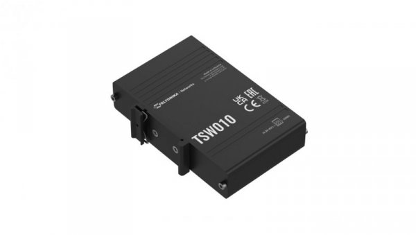 Switch 5x RJ45 100Mb/s, Passive PoE, IP30, DIN Teltonika TSW010