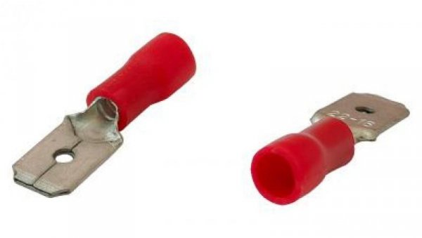 KOŃCÓWKA WSUWANA IZOLOWANA 0.5-1.5MM 0.8-6.35 10 SZTUK