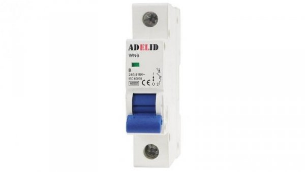 ADELID Wyłącznik nadprądowy 1P B 20A 6kA AC WN6