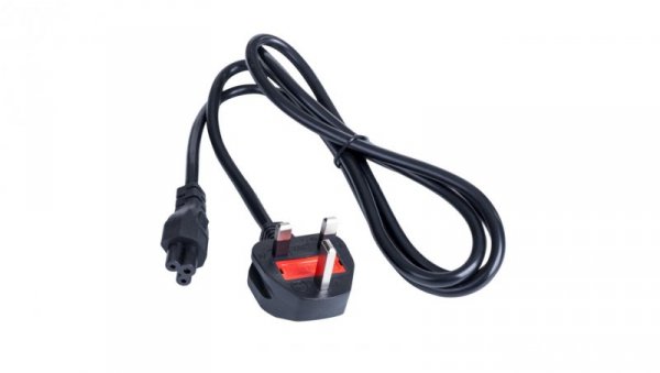Kabel zasilający brytyjski koniczynka Akyga AK-AG-02A CCA 3x0.5mm² BS 1363 (Typ G) / IEC C5 1.5 m UK