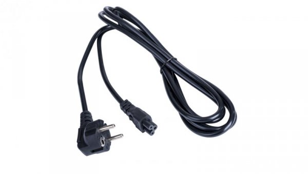 Kabel zasilający koniczynka Akyga AK-NB-10A CCA 3x0.5mm² CEE 7/7 / IEC C5 3 m