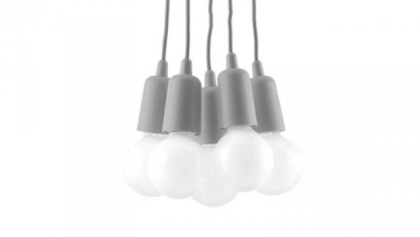 Lampa wisząca DIEGO 5 szara