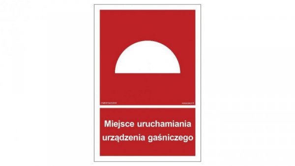 ZNAK - BB003 Miejsce uruchamiania urządzenia gaśniczego 10 x 14,8 cm FS - Folia samoprzylepna foto.