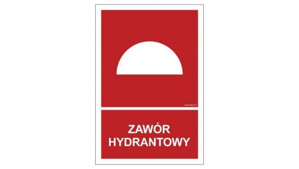 ZNAK - BB015 Zawór hydrantowy 15 x 22,2 cm PS - Płyta 1mm foto.