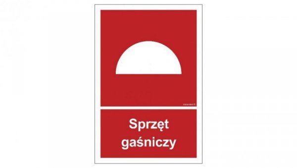 ZNAK - BC005 Sprzęt gaśniczy 10 x 14,8 cm PN - Płyta 1mm