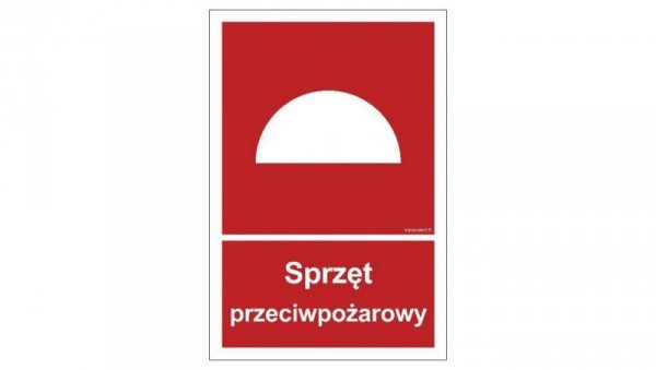 ZNAK - BC006 Sprzęt przeciwpożarowy 10 x 14,8 cm PN - Płyta 1mm