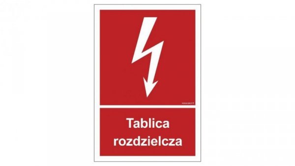 ZNAK - BC009 Tablica rozdzielcza - arkusz 9 naklejek 5 x 7,4 cm FN - Folia samoprzylepna