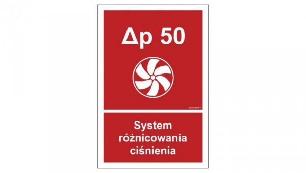 ZNAK - BC058 System różnicowania ciśnienia 10 x 14,8 cm FS - Folia samoprzylepna foto.