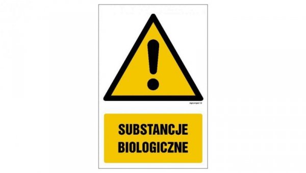 ZNAK - GF047 Substancje biologiczne 10 x 15 cm KS - Folia podłogowa foto.